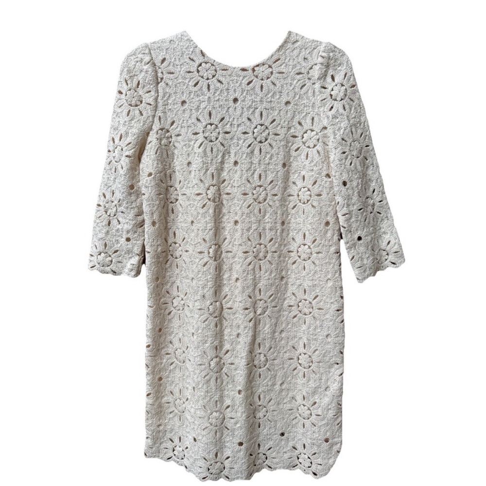 Sezane Krissy Dress Sz 24 Viscose Crochet Wedding Party Quiet Luxury